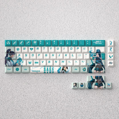 VALORANT Theme Keycap Series, Anime Game Creative Personalized Keycap Set PBT Material Original Factory Height Sublimation
