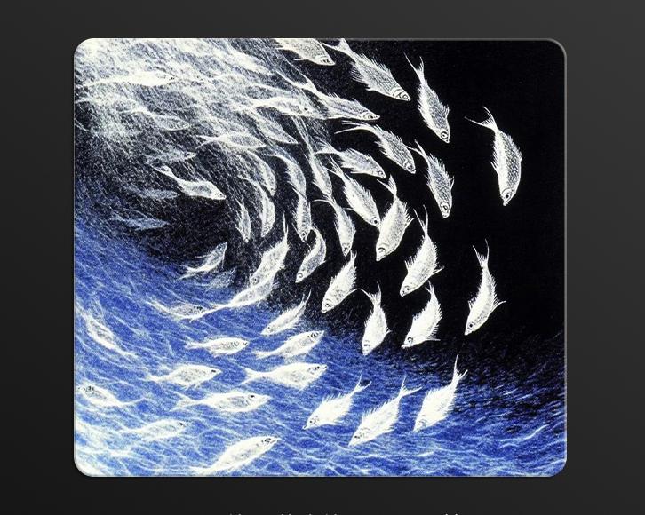 Tempered glass micro etching process mouse pad, high-definition pattern customized professional mouse pad（+6）