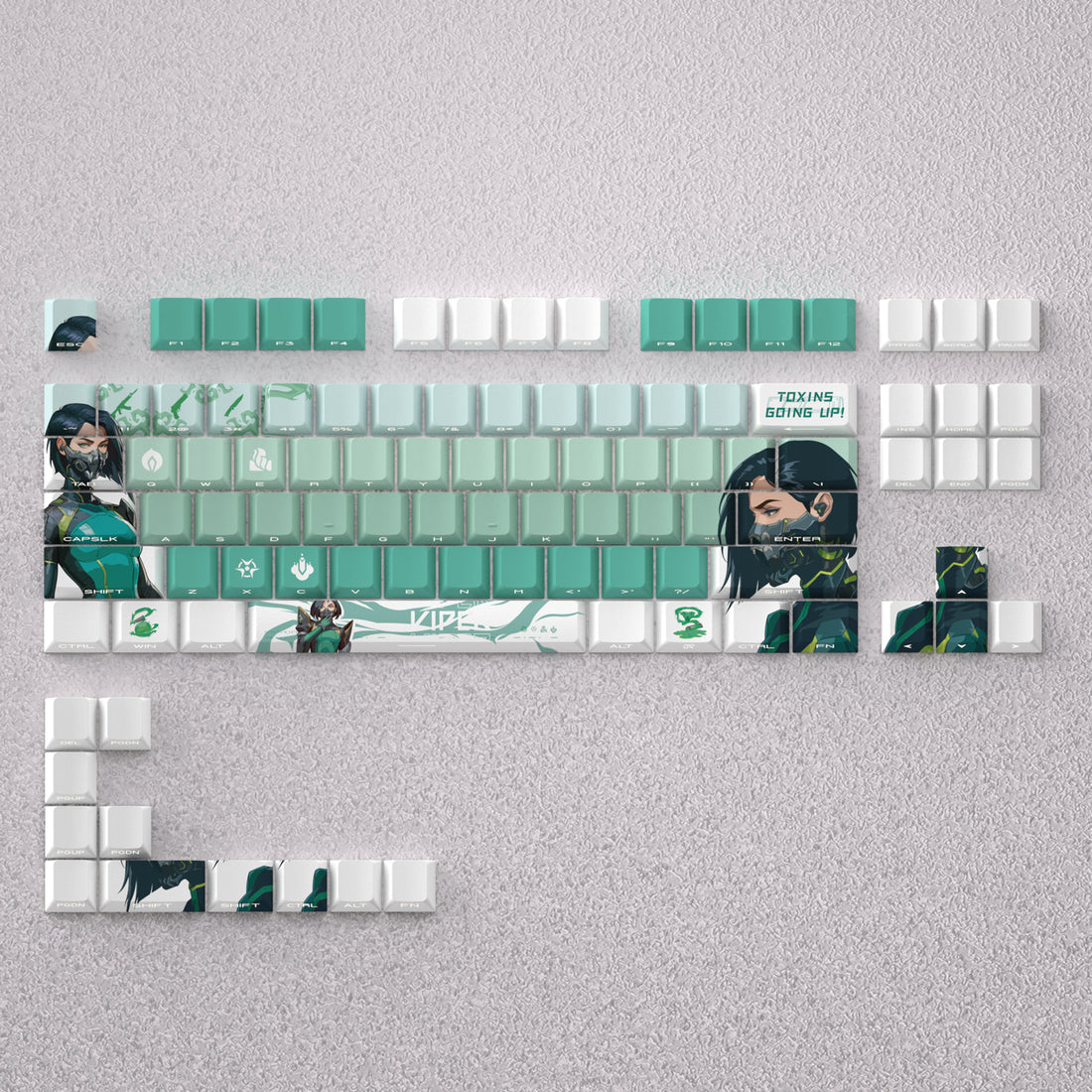 VALORANT Theme Keycap Series, Anime Game Creative Personalized Keycap Set PBT Material Original Factory Height Sublimation