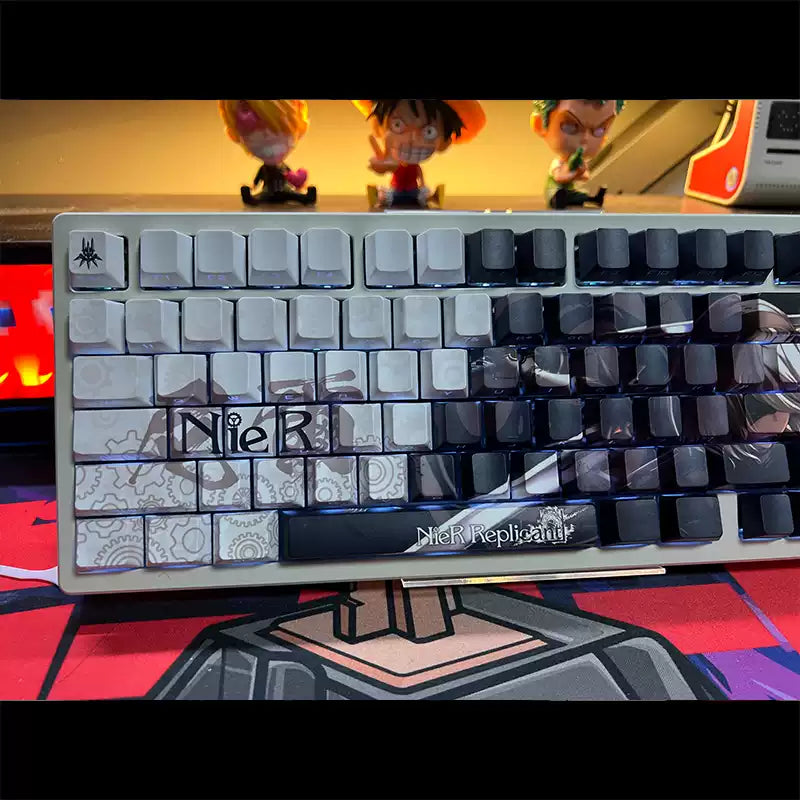 NieR: Automata themed series, PBT five sided sublimation keycaps cherry height, anime and game personalized keycaps set