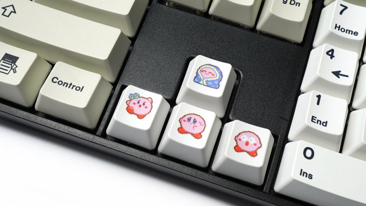Star Kirby, Heat Sublimation Personalized Pattern 1U, PTB Material Personalized Decorative Keycap Set