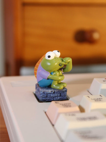 SpongeBob SquarePants， Cute fish sucking fingers, resin coated personalized keycaps, anime and game creative decorative keycaps