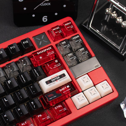 GUNDAM, ZAKU Warrior theme, original high PC transparent mechanical keyboard keycap UV printing creative personalized keycap set