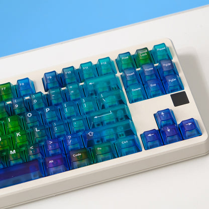 Gradient transparent PC material fog transparent keyboard keycaps customized ai3D technology factory height