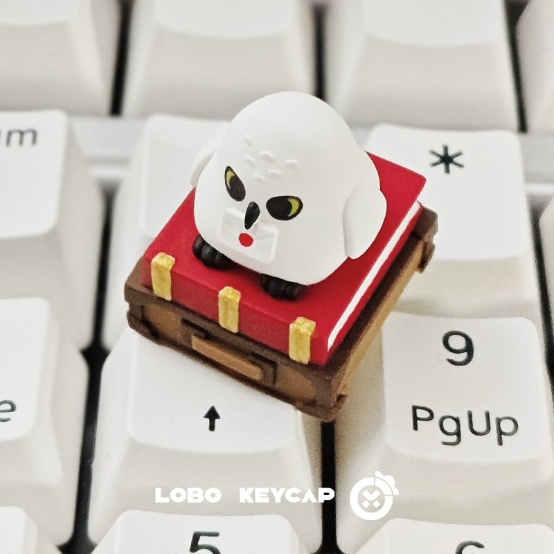 Harry Potter Academy Owl Hedwig Cute Messenger Owl Personalized Resin Mechanical Keyboard Customized Keycaps