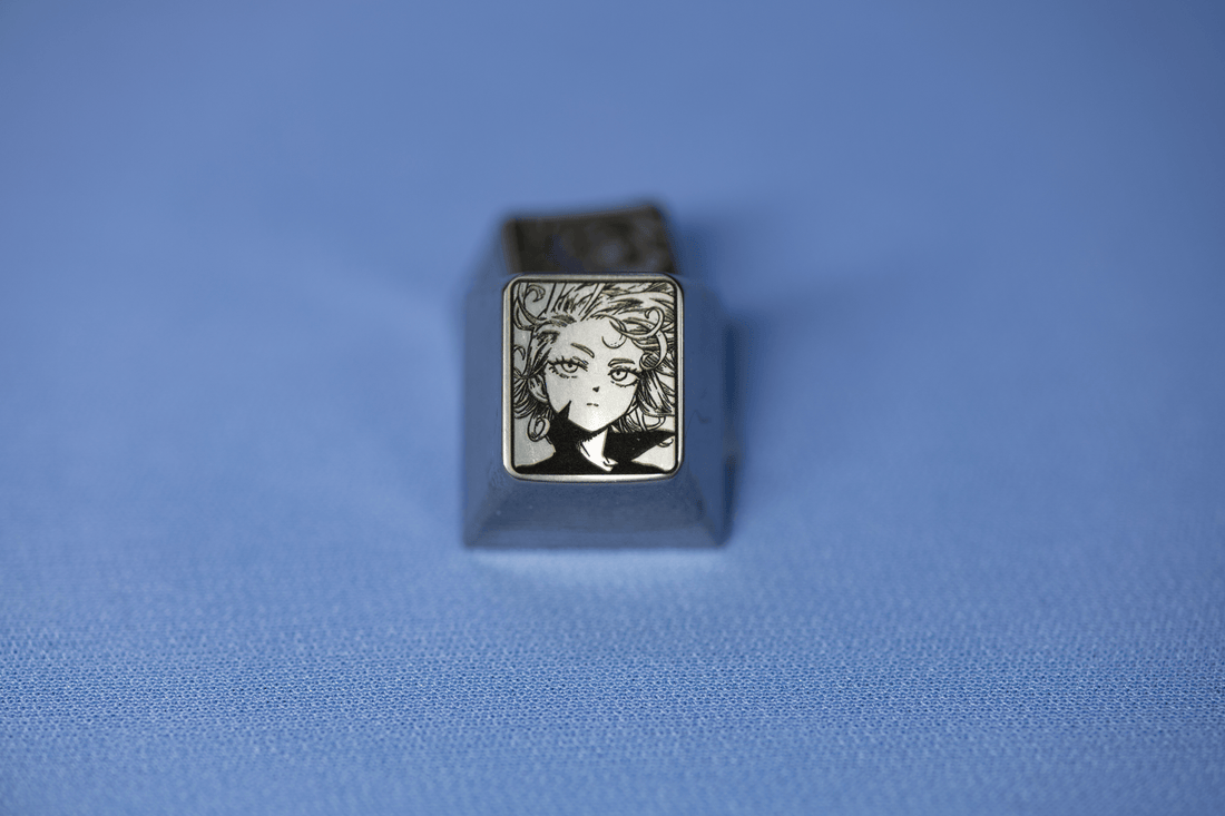 ONE PUNCH-MAN, Titanium alloy personalized keycaps, 1U metal decorative keycaps, keycaps around anime and game characters