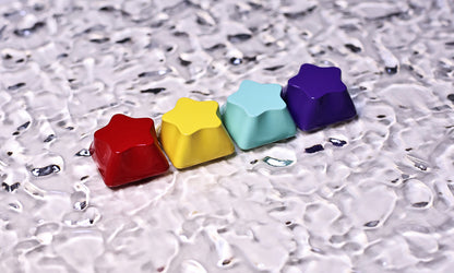 Original Alien Personalized Keycaps Star Aluminum Alloy Keycaps Metal Paint CNC Processing Customized Mechanical Keyboard Keycaps
