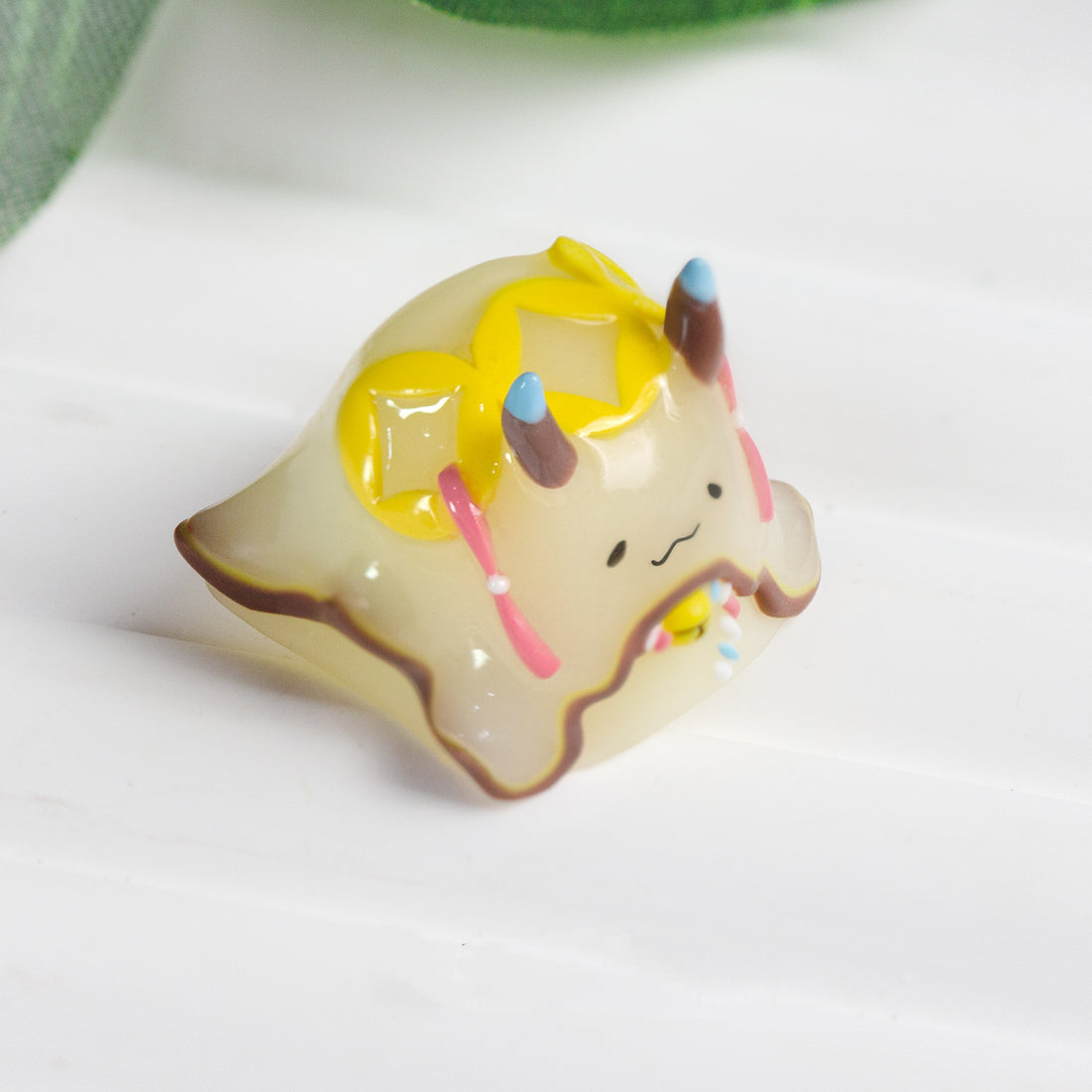 Original design, monetary Nudibranchia, multi-color resin semi transparent personalized keycaps, cute wealth symbol custom keycaps