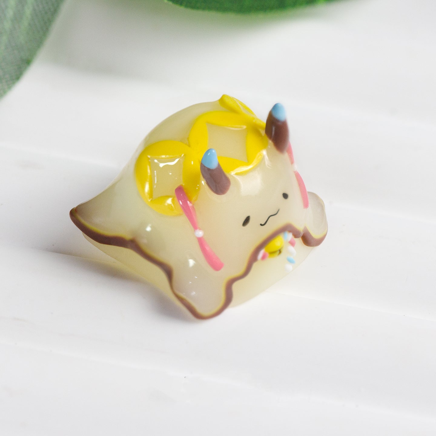 Original design, monetary Nudibranchia, multi-color resin semi transparent personalized keycaps, cute wealth symbol custom keycaps