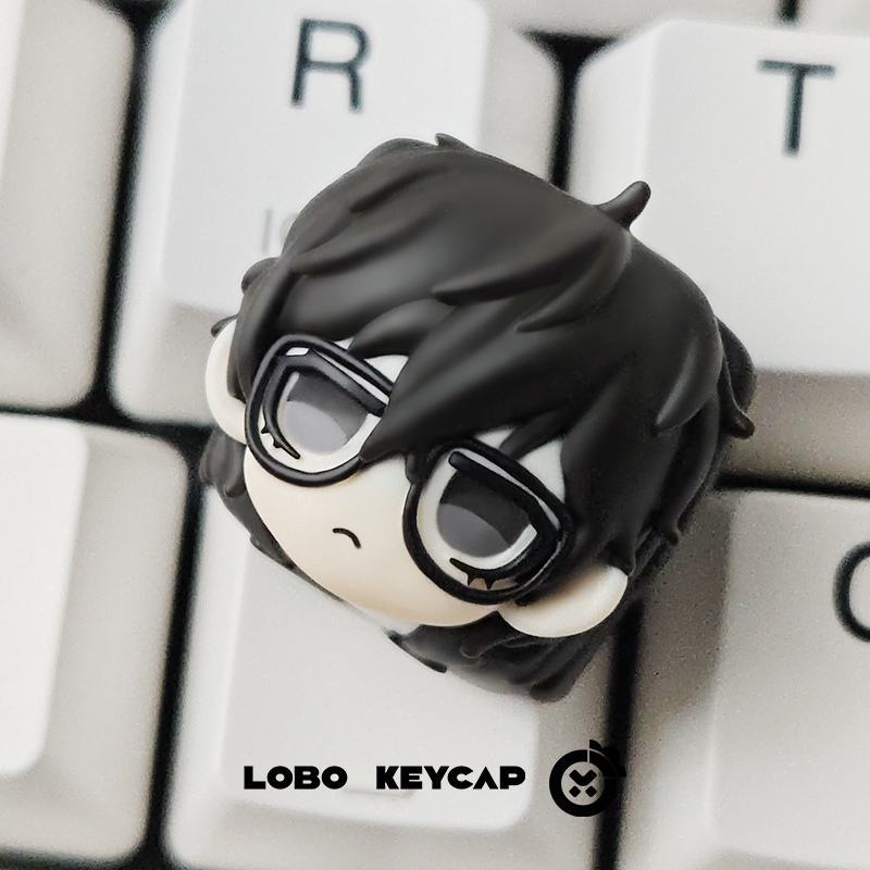 PERSONA，P5，Amamiya Ren， Multi colored resin molded artisankeycaps, keycaps for anime and gaming peripherals