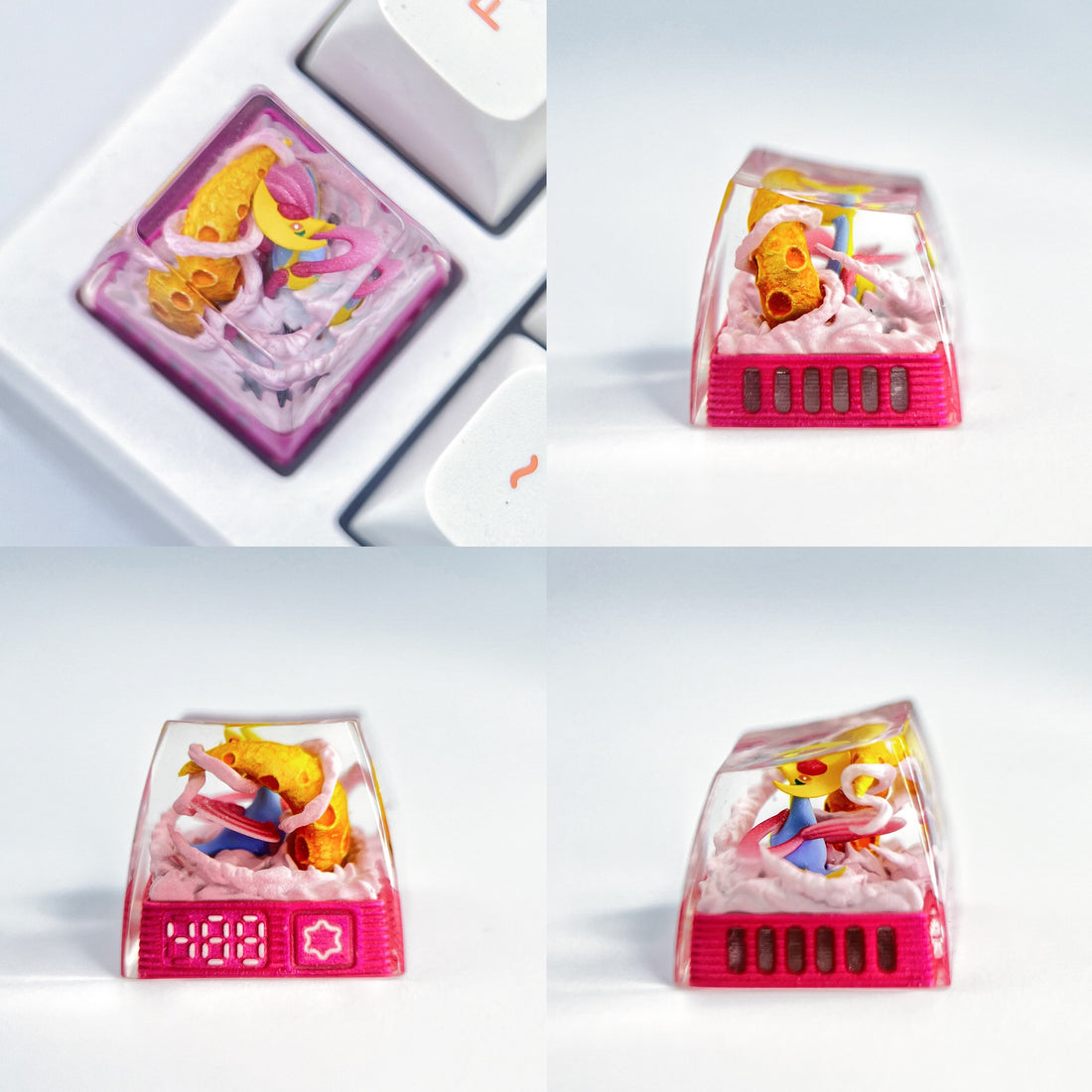 Pok é mon Mythical Beast Collection, Crystal Drops of Glue Material Artisankeycaps, Anime, Game, Culture, Creativity, Peripheral Decoration, Personalized Keycaps