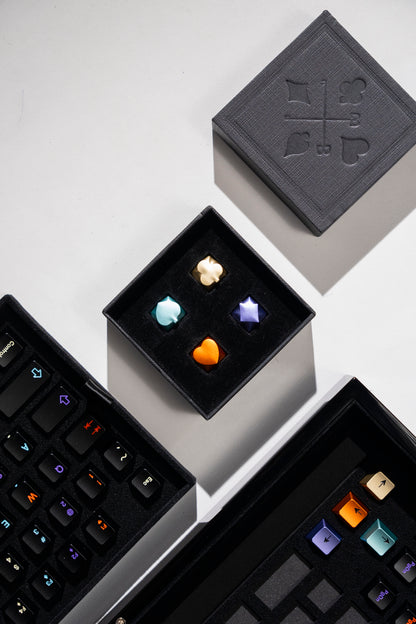 Poker directional keys 3D curved CNC aluminum alloy metal personalized keycaps