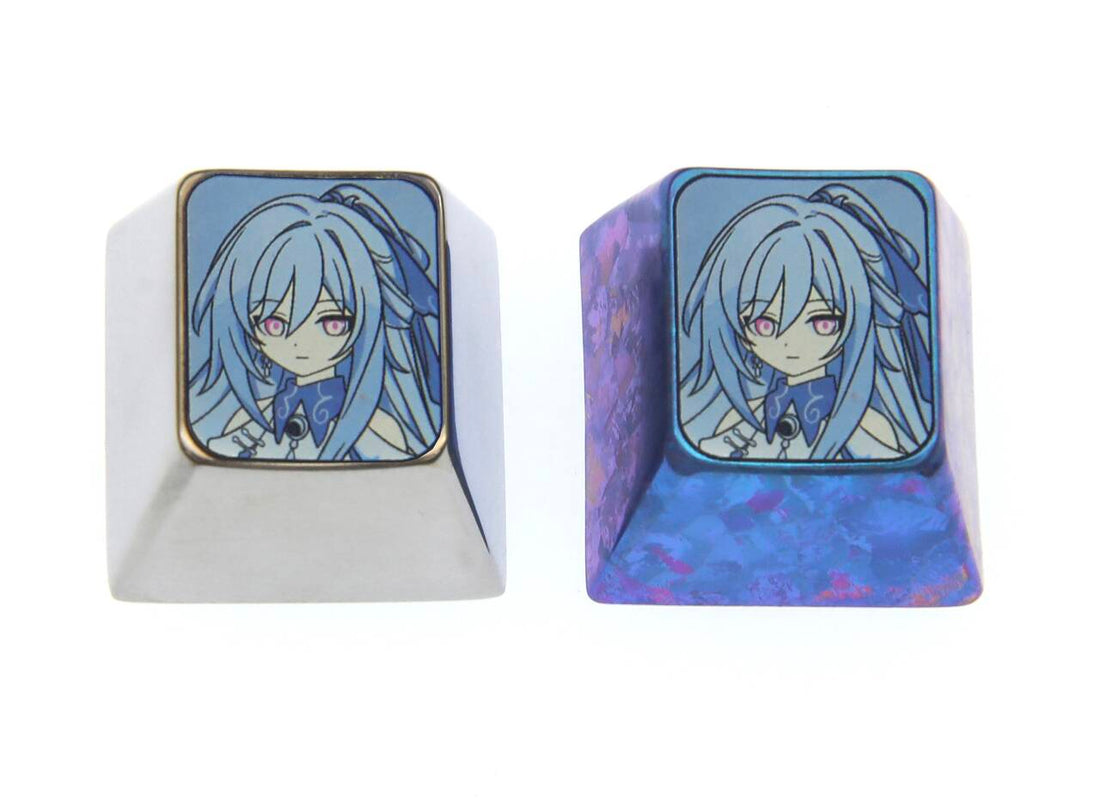 Princess Connect! Re, Shizuru, 1U titanium alloy personalized keycaps, metal keycaps for anime and game peripheral characters
