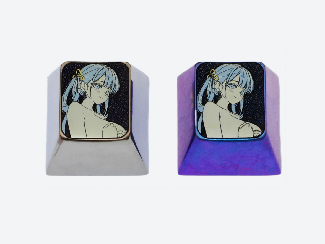 Wuthering Waves,Jinhsi, 1U titanium alloy personalized keycaps, metal personalized keycaps, keyboard decorative keycaps