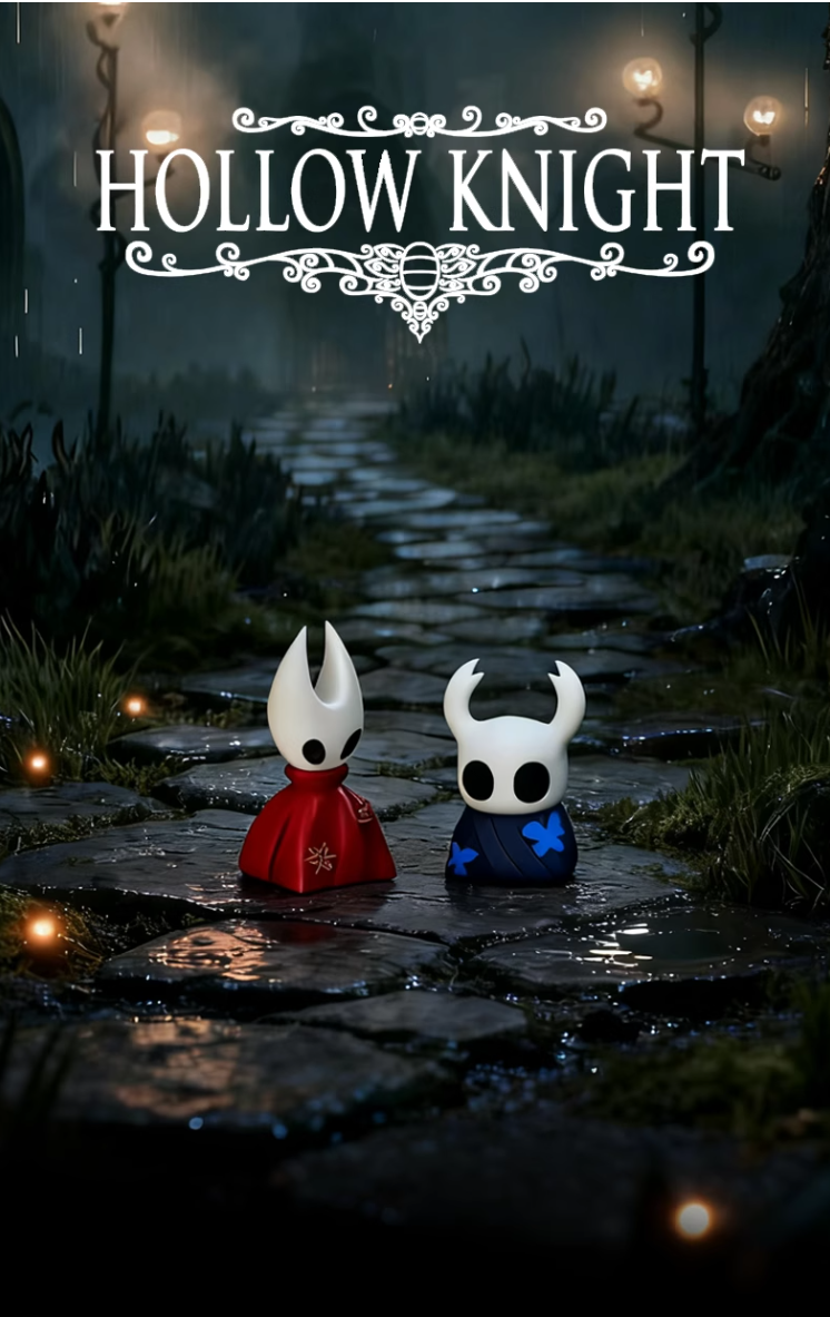The Hollow Knight， Multi colored resin molded personalized keycaps, resin art keycaps for anime and gaming peripherals