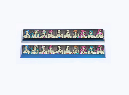 One Piece, female protagonist collection silhouette titanium alloy space bar, 6.25U/7U optional, anime and game creative metal keycaps
