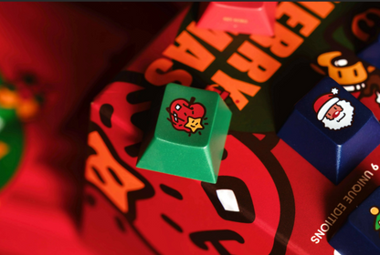 Merry Christmas, 9 pieces per set, PBT material UV printing