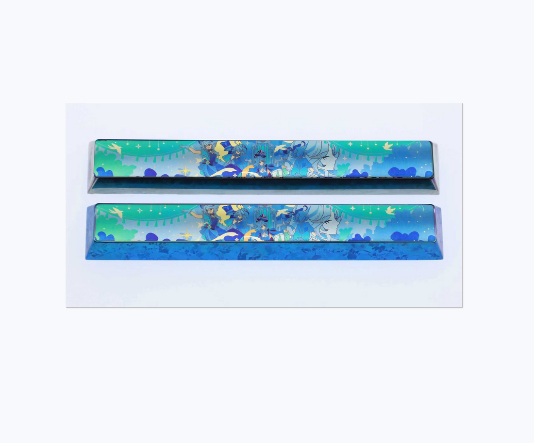 Genshin Impact, Furina, 6.25U/7U Spacebar Titanium Alloy Personalized Keycaps, Anime Game Culture Peripheral Products Mechanical Keyboard Decorative Keycaps