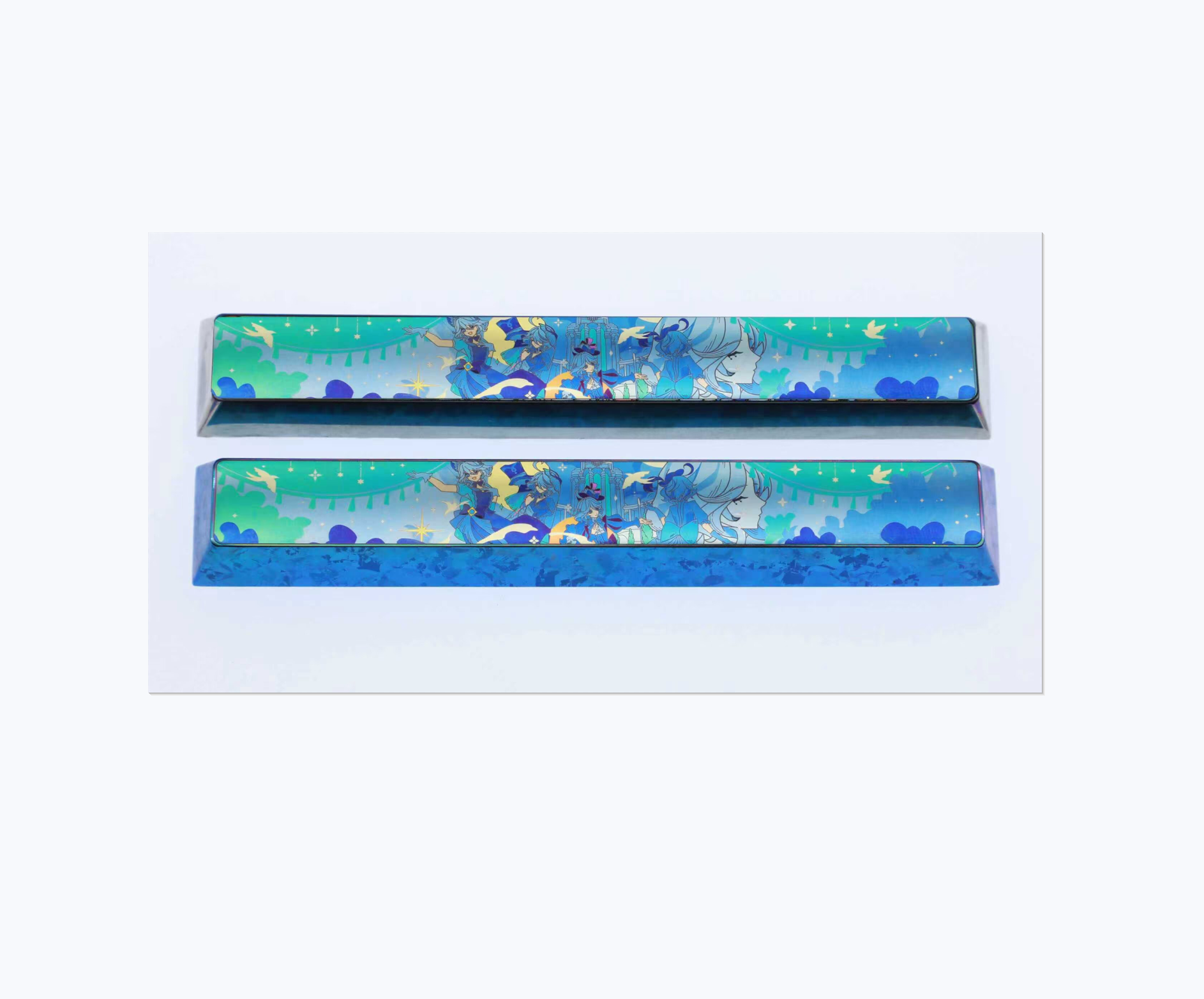 Genshin Impact, Furina, 6.25U/7U Spacebar Titanium Alloy Personalized Keycaps, Anime Game Culture Peripheral Products Mechanical Keyboard Decorative Keycaps