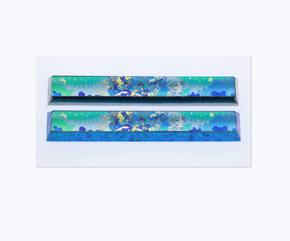 Genshin Impact, Furina, 6.25U/7U Spacebar Titanium Alloy Personalized Keycaps, Anime Game Culture Peripheral Products Mechanical Keyboard Decorative Keycaps