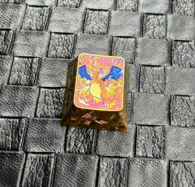 Pok é mon Titanium Alloy Series, Charmander/Bulbasaur/Squirtle， Evolutionary display, 1U titanium alloy personalized keycaps, anime and game culture creative decorative keycaps