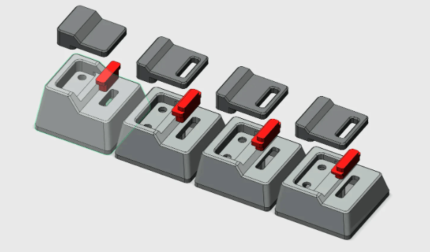 Bauhaus， Sandwich structure metal CNC aluminum alloy+electrostatic powder coating, metal design, mechanical keyboard decoration, personalized keycaps