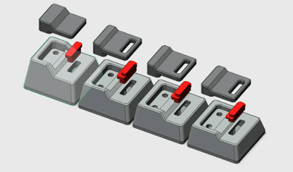 Bauhaus， Sandwich structure metal CNC aluminum alloy+electrostatic powder coating, metal design, mechanical keyboard decoration, personalized keycaps
