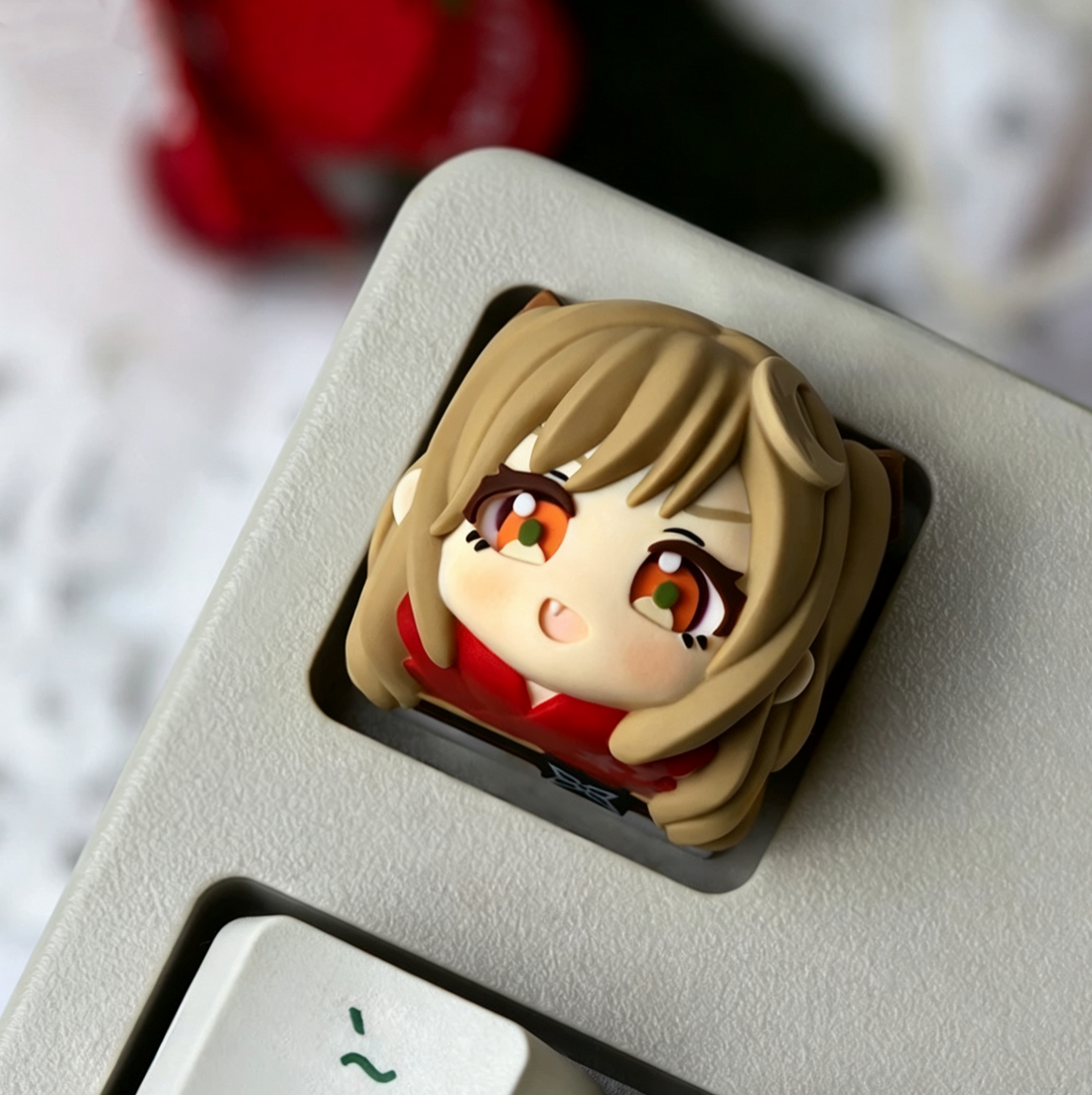 Cosmic Princess Kaguya! Multi colored resin molded personalized keycaps, creative keycaps for anime and games, mechanical keyboard decorative keycaps