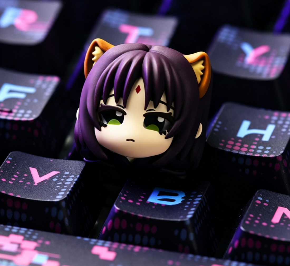 Cosmic Princess Kaguya! Multi colored resin molded personalized keycaps, creative keycaps for anime and games, mechanical keyboard decorative keycaps