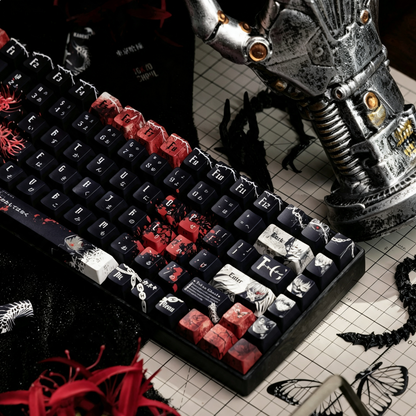 Tokyo Ghoul， PBT material personalized keycap set, anime and games cultural creative decoration keycap set, compatible with 61/64/68/75/84/87/104 mechanical keyboard