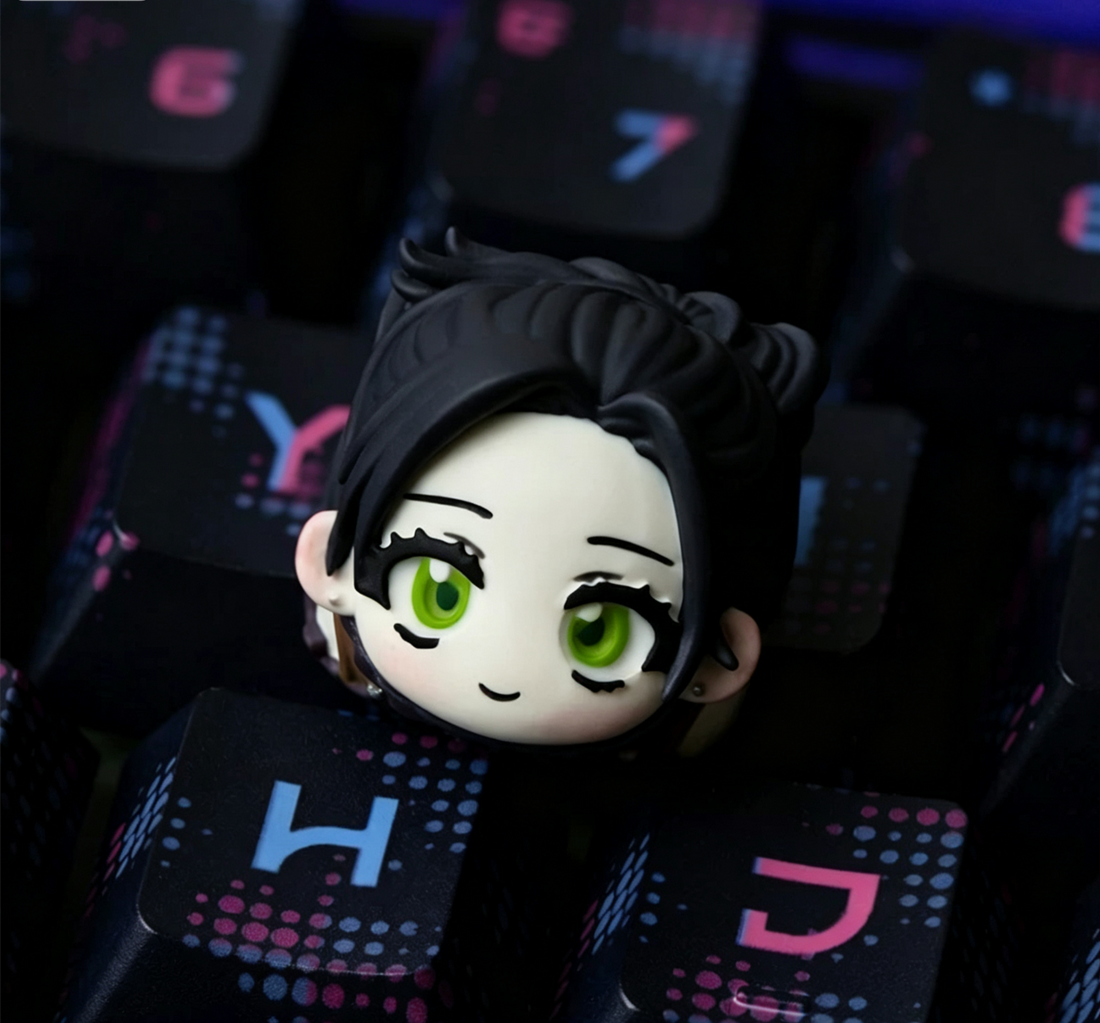 Medalist anime theme, resin molded personalized keycaps, mechanical keyboard resin decorative keycaps