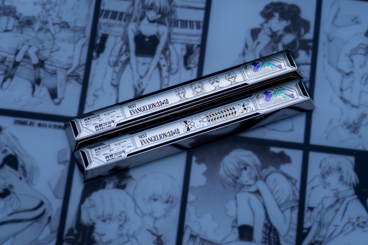 EVA Theme 7U Titanium Spacebar, Anime and Game Culture Creative Keycaps, Mechanical Keyboard Decorative Keycaps