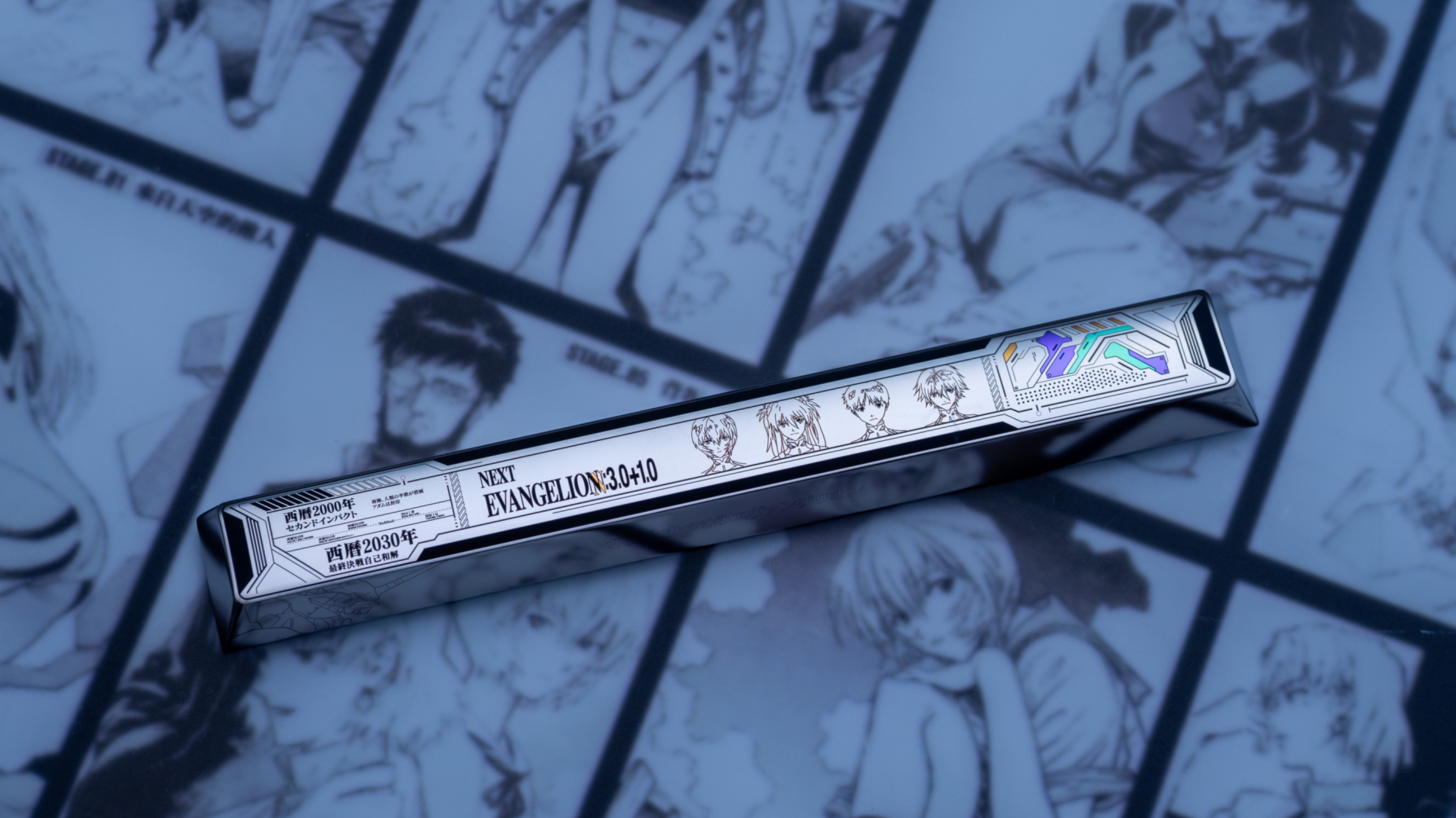 EVA Theme 7U Titanium Spacebar, Anime and Game Culture Creative Keycaps, Mechanical Keyboard Decorative Keycaps