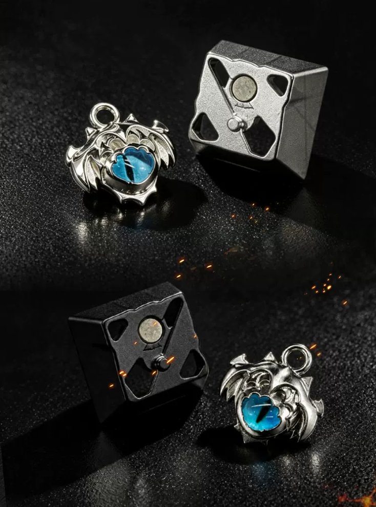 Dota，eye of skadi， Personalized keycap magnetic detachable necklace pendant, metal keycap, mechanical keyboard decorative keycap