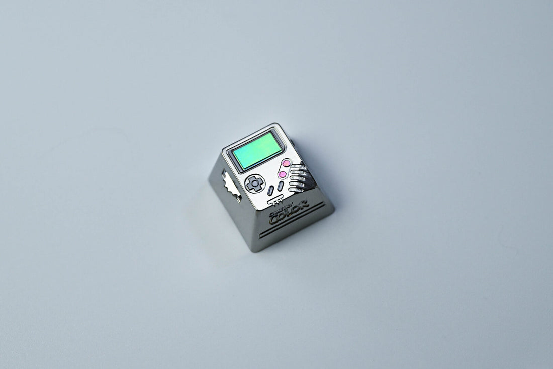 Game Boy, GBA, titanium alloy game console keycaps, colored titanium alloy mechanical keyboard decorative keycaps.
