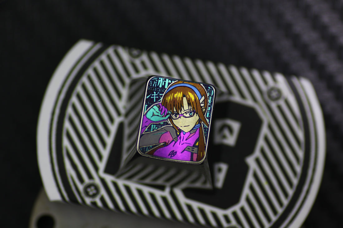 EVA, Mari Makinami Illustrious.1UTitanium carved keycaps, personalized keycaps, decorative keycaps.