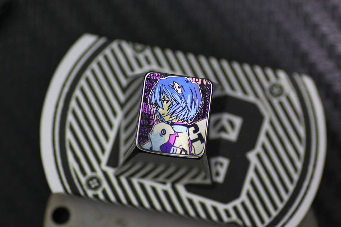 EVA, Ayanami Rei.1UTitanium carved keycaps, personalized keycaps, decorative keycaps.