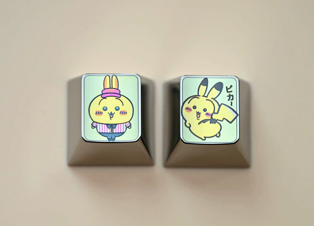 Chiikawa, Titanium alloy metal personalized keycaps, keyboard decorative keycaps