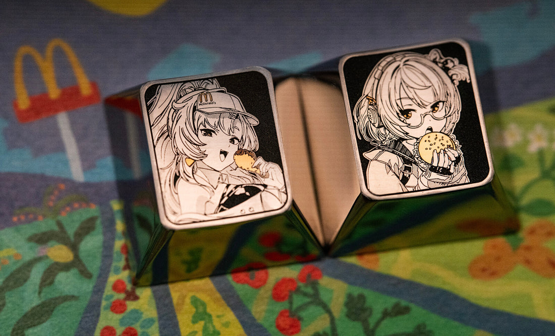 Zenless Zone Zero, Titanium alloy 1U plain carving, personalized keycaps, metal decorative keycaps