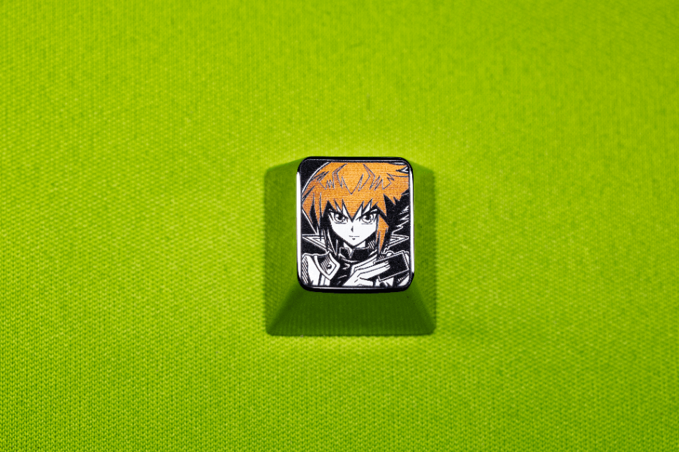 Yu-Gi-Oh! ， Yuki Judai, 1U titanium alloy personalized keycap, anime and game cultural creative keycap.