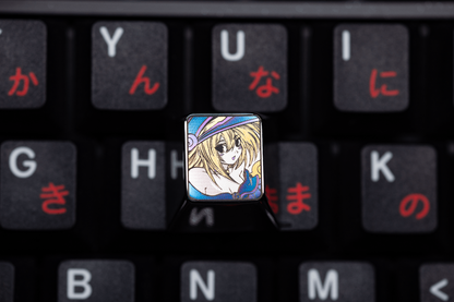 Yu-Gi-Oh! ， Dark Magician, 1U titanium alloy personalized keycap, anime and game creative metal carving art decorative keycap
