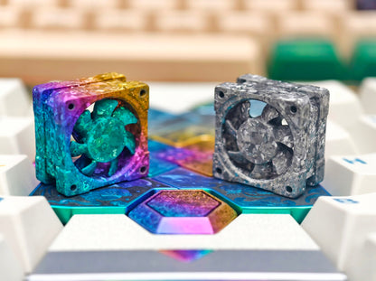 Titanium alloy EDC fan keycaps, titanium alloy movable fan blades, mechanical keyboard decorative keycaps, CNC metal processing customized keycaps