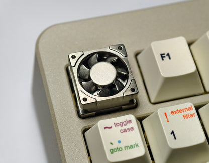 Titanium alloy EDC fan keycaps, titanium alloy movable fan blades, mechanical keyboard decorative keycaps, CNC metal processing customized keycaps