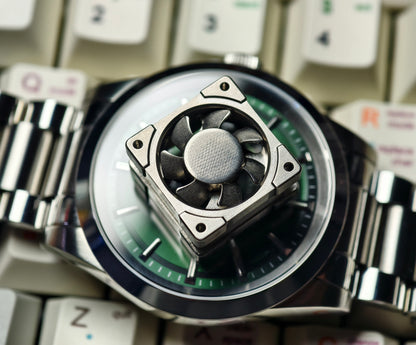 Titanium alloy EDC fan keycaps, titanium alloy movable fan blades, mechanical keyboard decorative keycaps, CNC metal processing customized keycaps