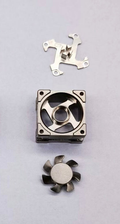 Titanium alloy EDC fan keycaps, titanium alloy movable fan blades, mechanical keyboard decorative keycaps, CNC metal processing customized keycaps