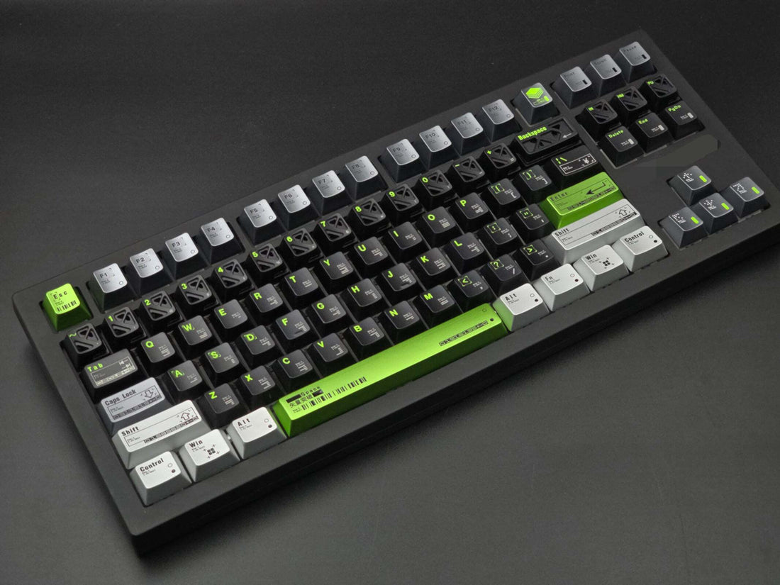 Original design aluminum alloy anode metal keycap set "Vector Breakthrough", mechanical keyboard decorative keycap, metal corrosion-resistant personalized keycap set, compatible with 61/64/68/75/84/87/104 key mechanical keyboard keycap set