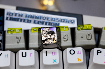 JOJO, Higashikata Josuke, 1U titanium alloy personalized keycaps, anime and game mechanical keyboard decorative keycaps