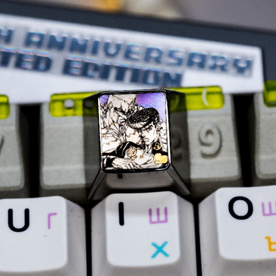 JOJO, Higashikata Josuke, 1U titanium alloy personalized keycaps, anime and game mechanical keyboard decorative keycaps