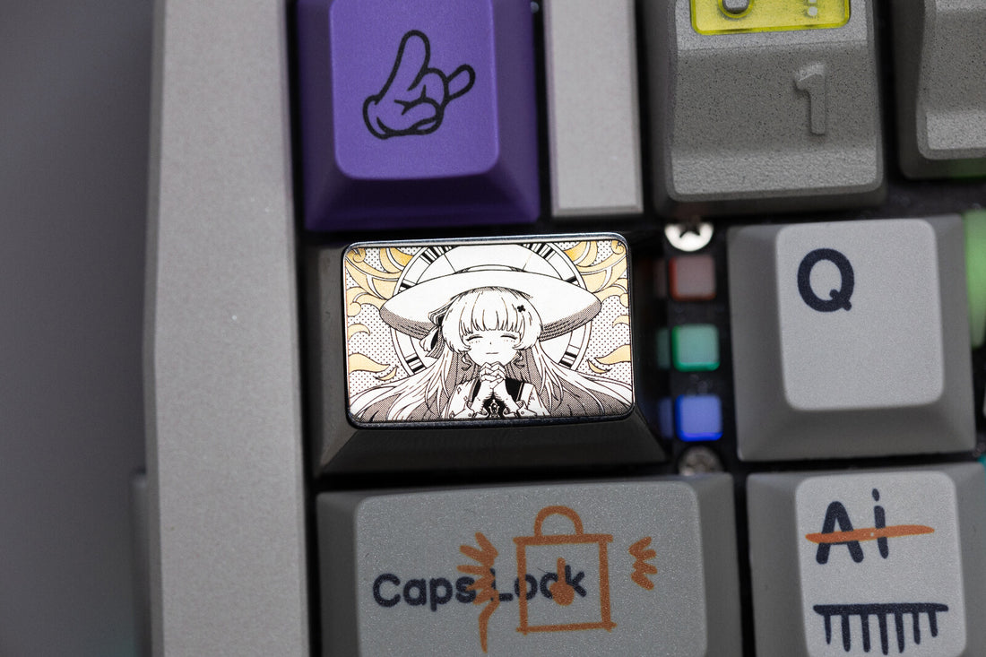 Wuthering Waves,  ‌Phoebe themed 1.5U titanium alloy personalized keycaps, mechanical keyboard decorative keycaps, anime and game cultural creative keycaps