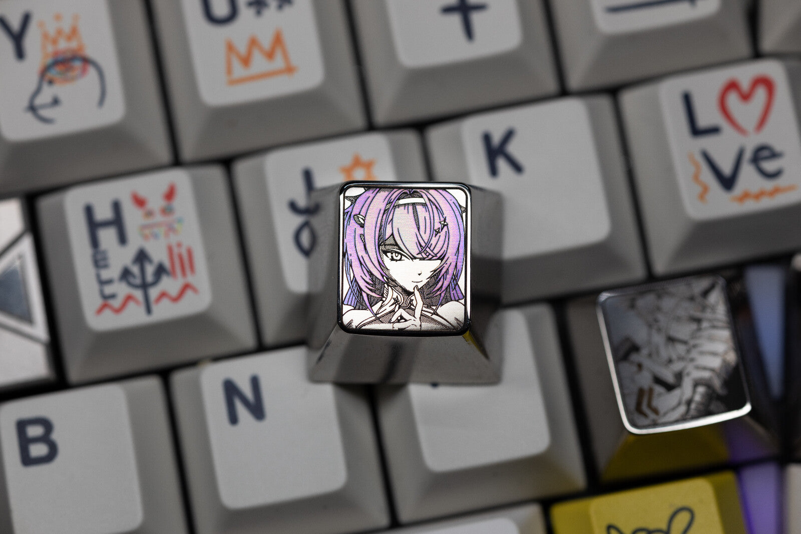 Zenless Zone Zero，Remielle Dan，1 U titanium alloy personalized keycaps, anime and game culture creative art keycaps, mechanical keyboard decorative keycaps
